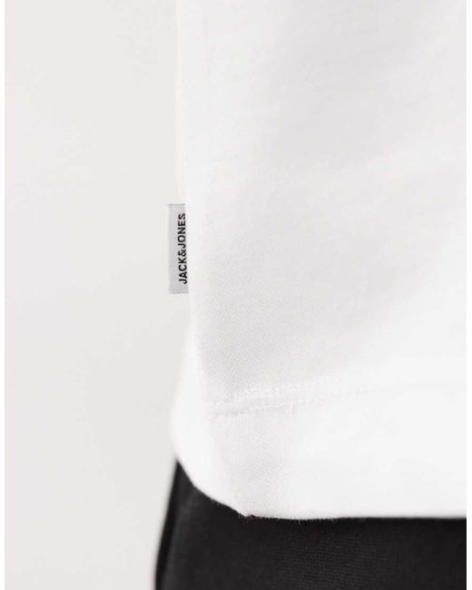 Jack & Jones White Oversized Breathable T-shirt for men