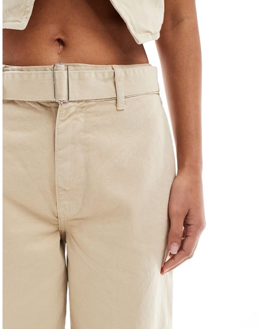 Jean d'ensemble ultra bouffant - sable ASOS en coloris Natural