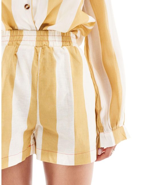 Never Fully Dressed Metallic Striped Shorts Co-ord