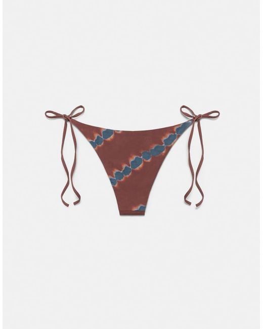 Pull&Bear Black Tie-dye Bikini Bottoms