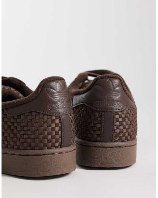 Adidas Originals Brown Superstar Ii Woven Trainers for men