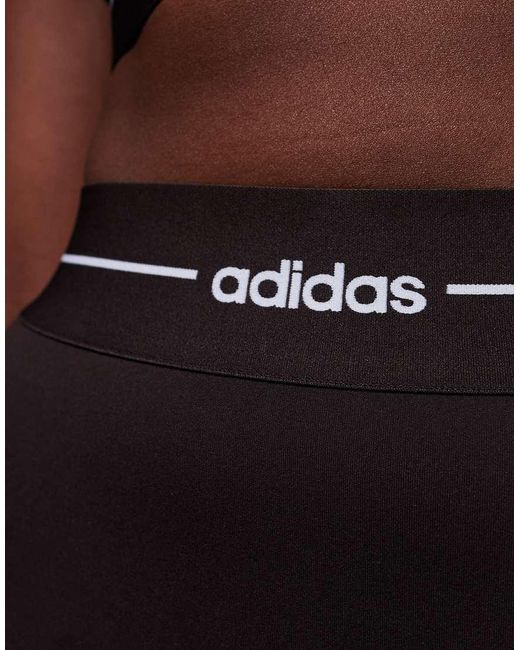 Adidas Originals Brown Adidas Training Hyperglam Linear Full Length Leggings