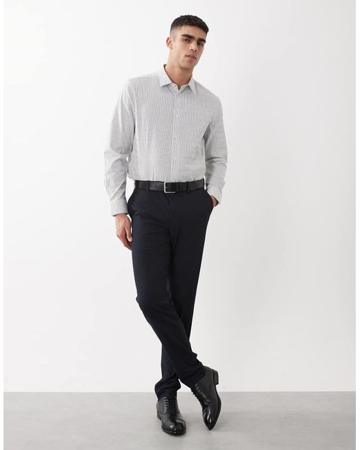 ASOS Gray Regular Fit Smart Shirt for men