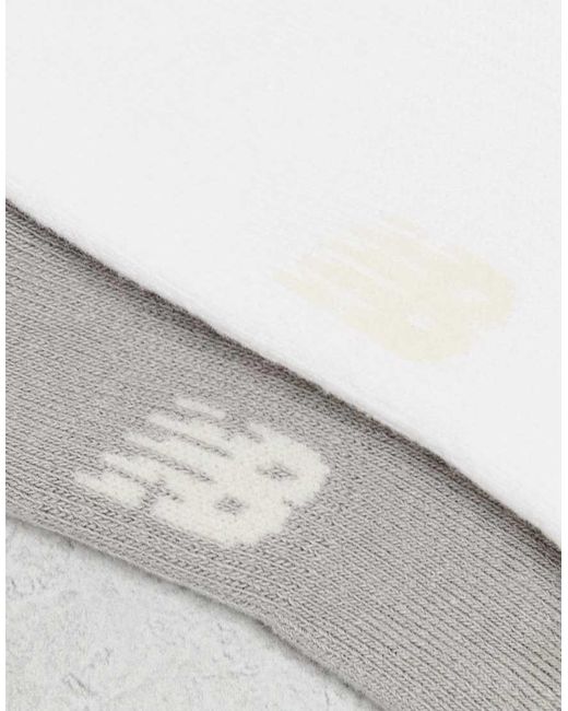 New Balance Gray 1906 Logo Crew Sock 2 Pack