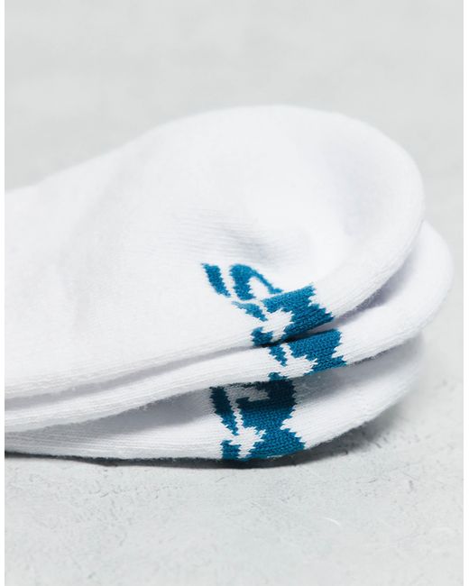 4505 Blue 3 Pack 2 Stripe Crew Sock With Quick Dry