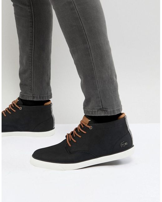 Lacoste Esparre Chukka Boots In Black for Men | Lyst UK