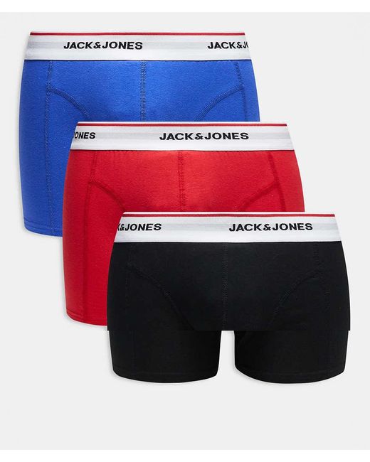 Jack & Jones Red 3 Pack Trunk for men