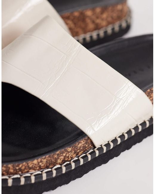 ASOS Multicolor Floris Toe Loop Flat Sandals