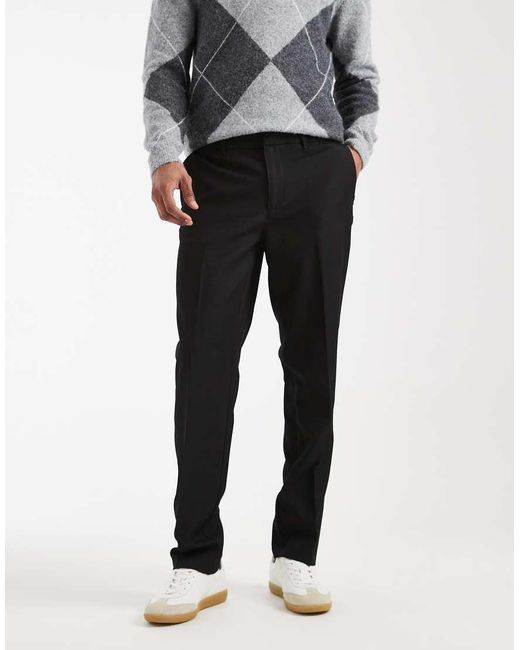 New Look Gray Slim Smart Trouser for men