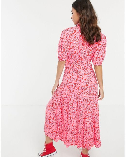 Ghost luella deals red midi dress