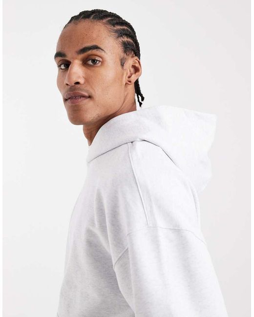Only & Sons White Premium 400gsm Heavyweight Oversized Fit Hoodie Co-ord for men