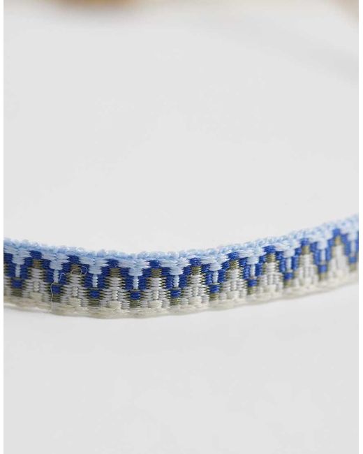 ASOS White 4 Pack Plaited And Woven Rope Puller Bracelet for men