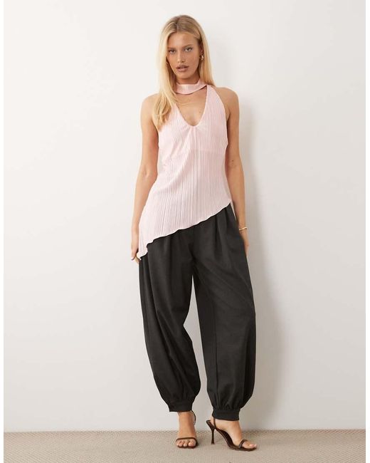 ASOS Natural Halter Top With Tie