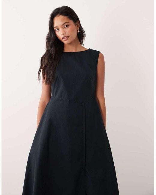 Barbour Black Liza Cut-out Back Detail Maxi Dress