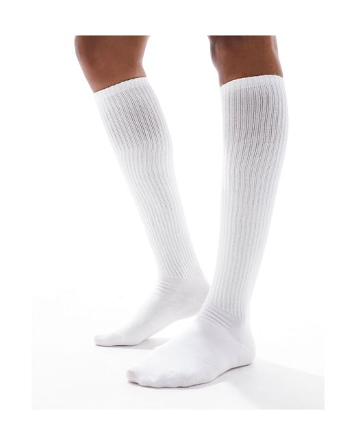 Monki White Knee High Socks