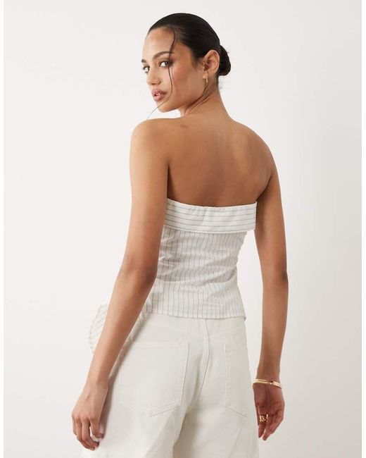 Cotton On White Mia Strapless Top
