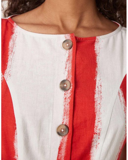 ASOS Pink Slash Neck Button Down Waistcoat Maxi Dress