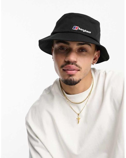 Berghaus Black Recognition Bucket Hat for men