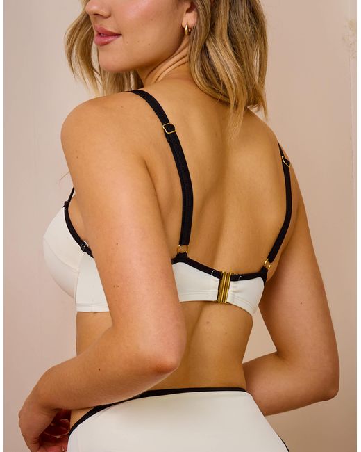 Wolf & Whistle Brown X maia andrews – bügel-bikinioberteil