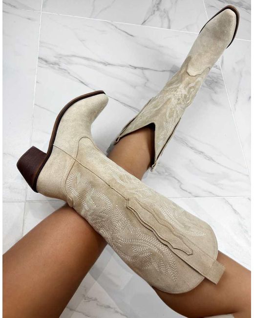 GIA STUDIOS Gray Cowboy Western Boots