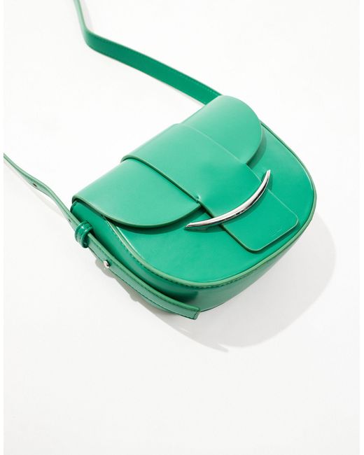 Glamorous Green Crossbody Saddle Bag