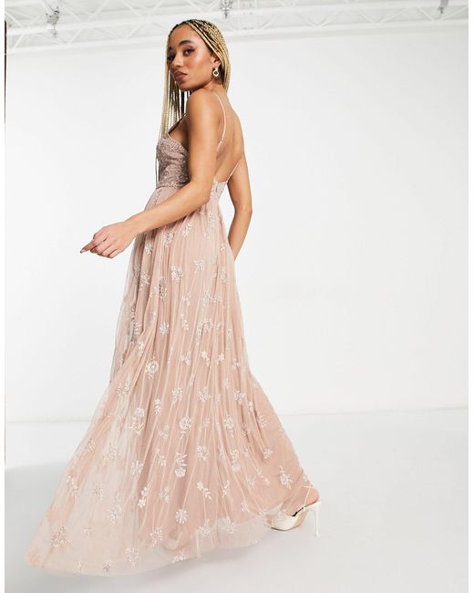 Beauut Pink – bridesmaid – dezent verziertes maxikleid