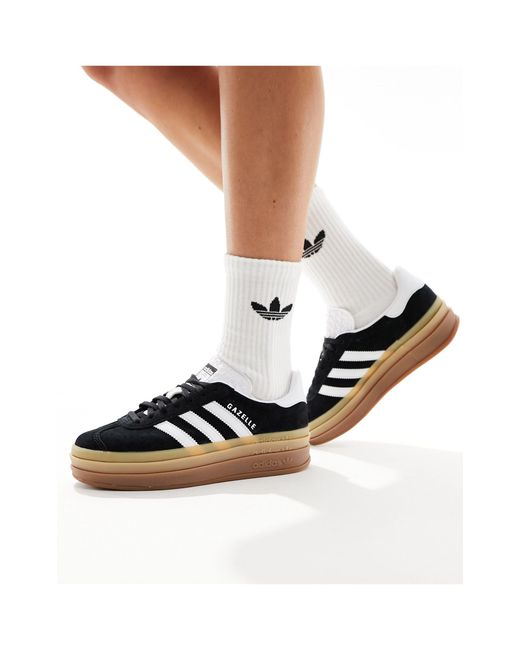Adidas Originals Black Gazelle Bold Snekaers