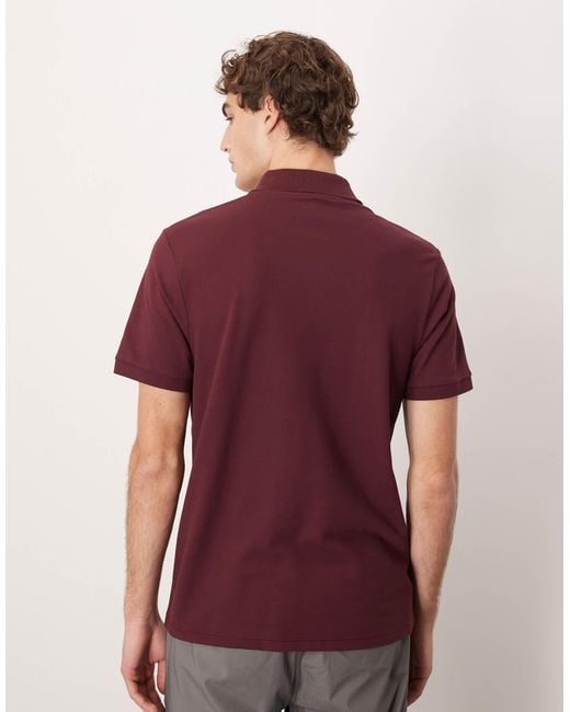 ASOS – basic-polohemd aus pikee in Red für Herren
