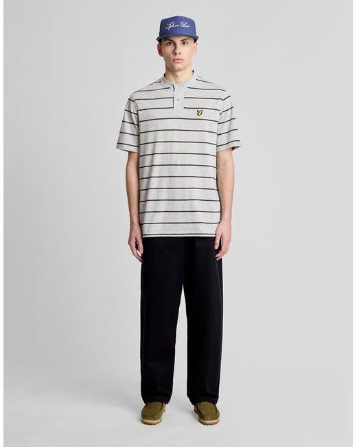 Lyle & Scott White Ss T-Shirts Reissued Henley for men