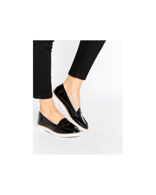 HUGO Black Contrast Loafers