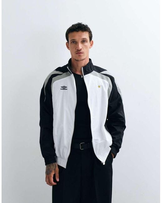 Umbro White Relaxed Track Jacket for men