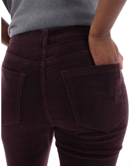Pantalon skinny en velours côtelé - prune ASOS en coloris Red