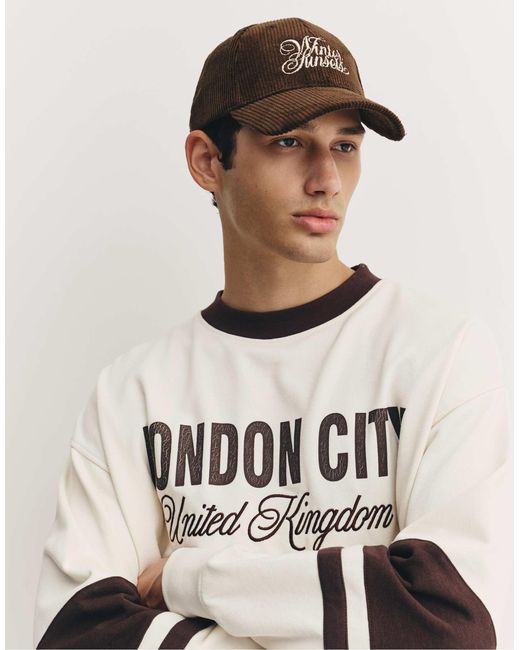 Pull&Bear – kappe aus cord in Brown für Herren