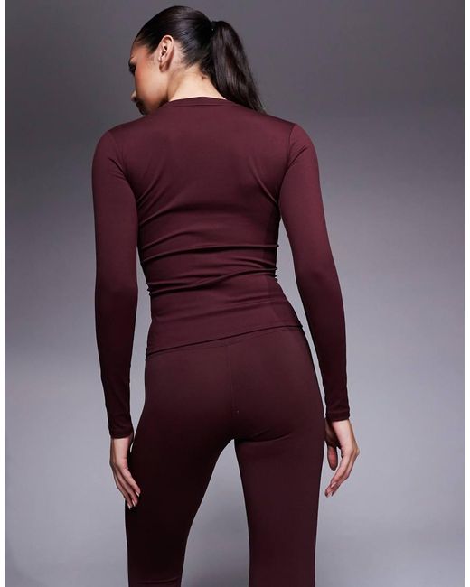 Nike Purple Nike One Training Dri-fit Fitted Long Sleeve Top