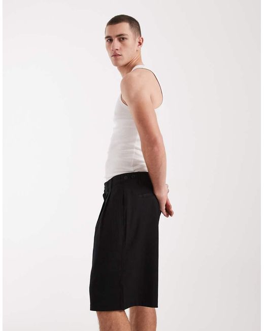 Cotton On White Super Pleated baggy Shorts for men