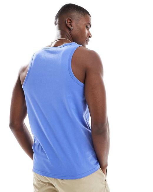 Superdry Blue Essential Logo Vest Top for men