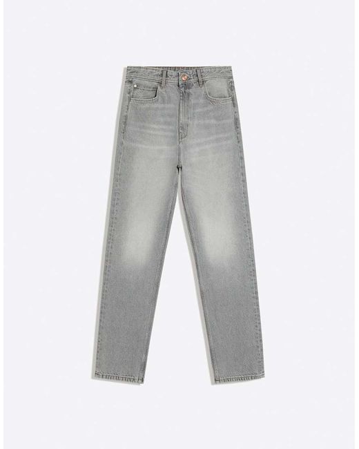Bershka Blue Straight-leg Jeans for men
