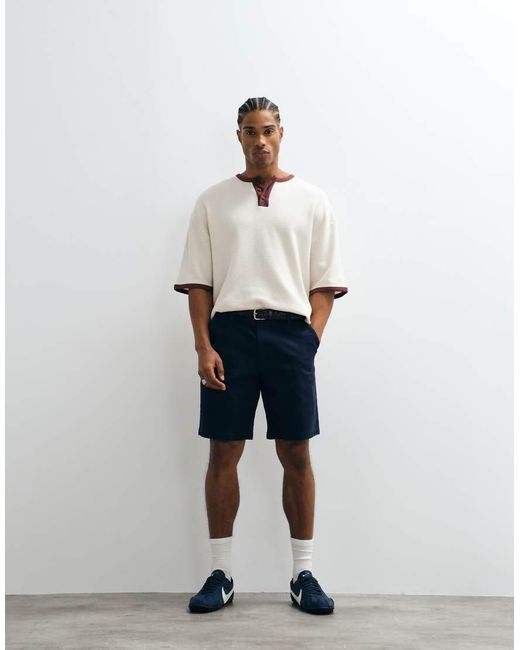 ASOS White Slim Fit Chino Shorts for men