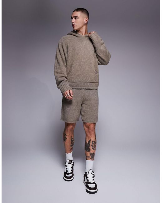 The Couture Club – kapuzenpullover aus bouclé-strick in Gray für Herren