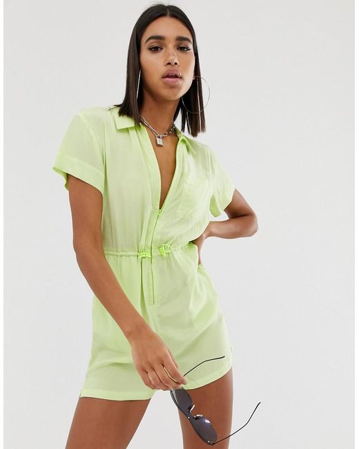 neon yellow playsuit