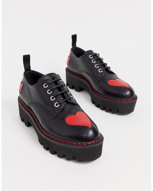 lamoda chunky heart heeled shoes