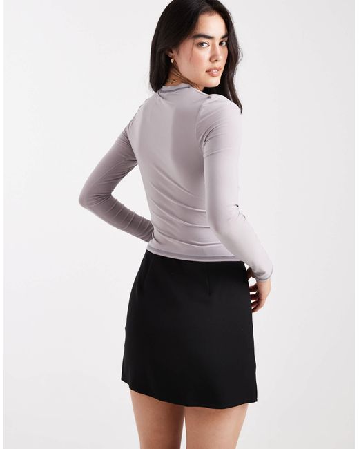 ASOS White Split Front Mini Skirt