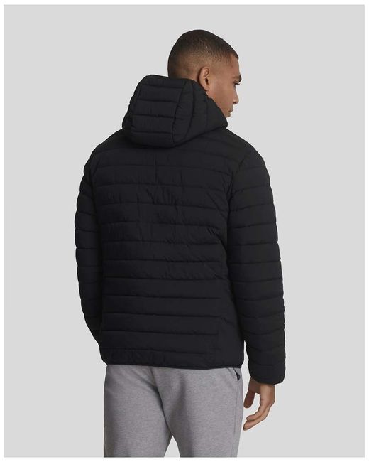 Lyle & Scott Black Jackets Stretch Lightweight Quilted Jacket for men
