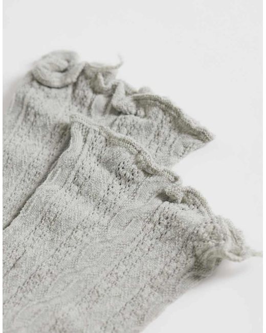 ASOS White Pointelle Pattern Socks