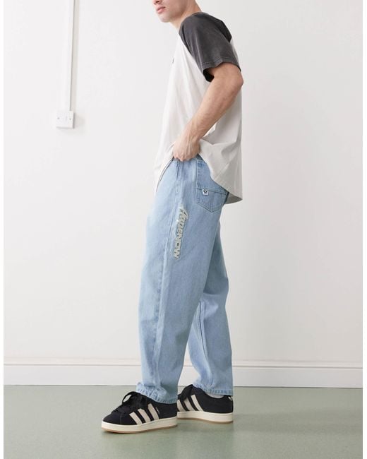 Aape By A Bathing Ape Blue Aape By A Bathing Ape Loose Fit Jeans for men