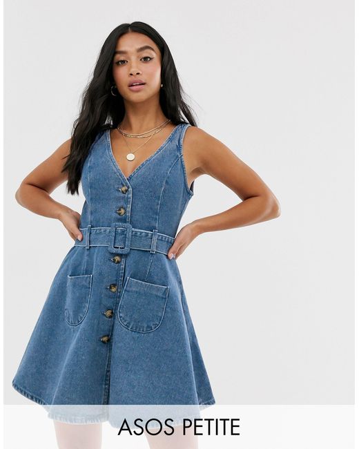 asos petite denim dress