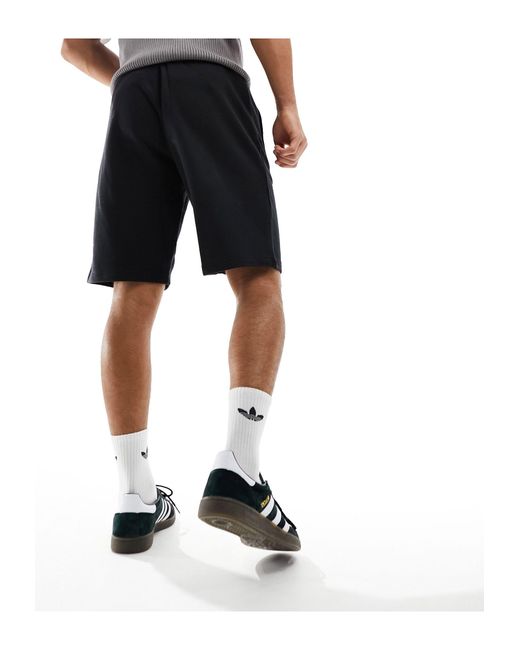 Adidas Originals Black Trefoil Essentials Shorts for men