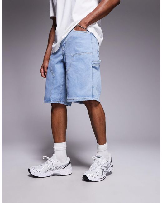 Short en jean style charpentier - délavé Sixth June pour homme en coloris Blue