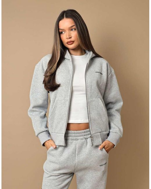 SIMMI Gray Nova Essentials Zip Through Hoodie