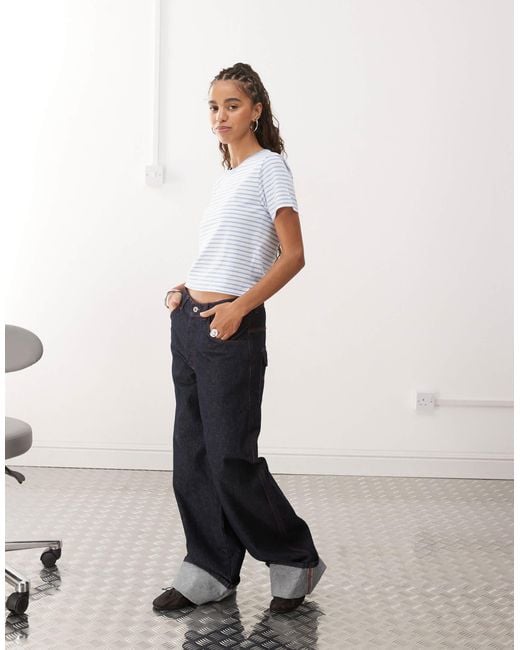 Monki White Shrunken Tee